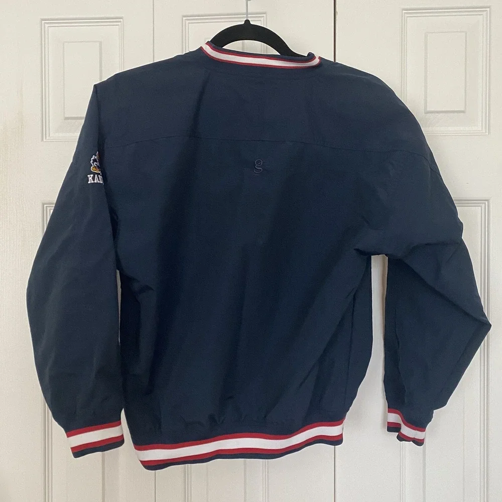Kansas Jayhawks Gear For Sports Windbreaker Youth Large Blue  Pullover Vintage